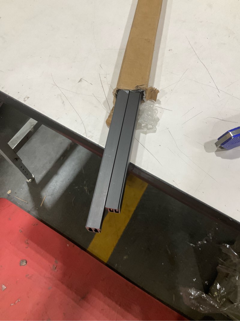 Condition photo showing Good Condition for 2pcs 48" black metal corner protectors, aluminum self adhesive corner guards, metal wall edge protector strip, furniture corner protectors, edge trim for cabinets and kitchen islands(0.8"x0.8") 2pcs 48"x0.8"x0.8" black