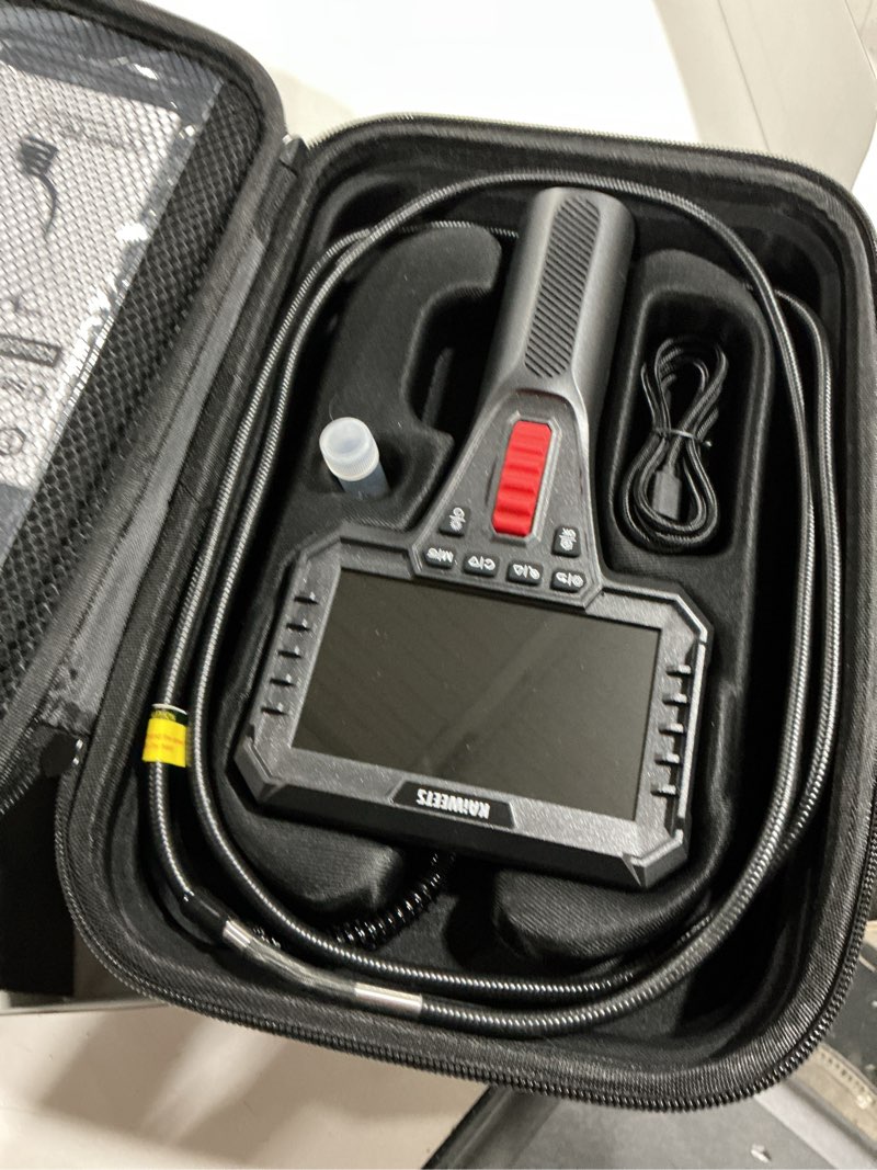 Condition photo showing Good Condition for dual lens two-way articulating borescope camera with light, 0.25in slim probe, industrial endoscope inspection camera with light, 5.3ft flexible snake scope for automotive, hvac and aircraft mechanics