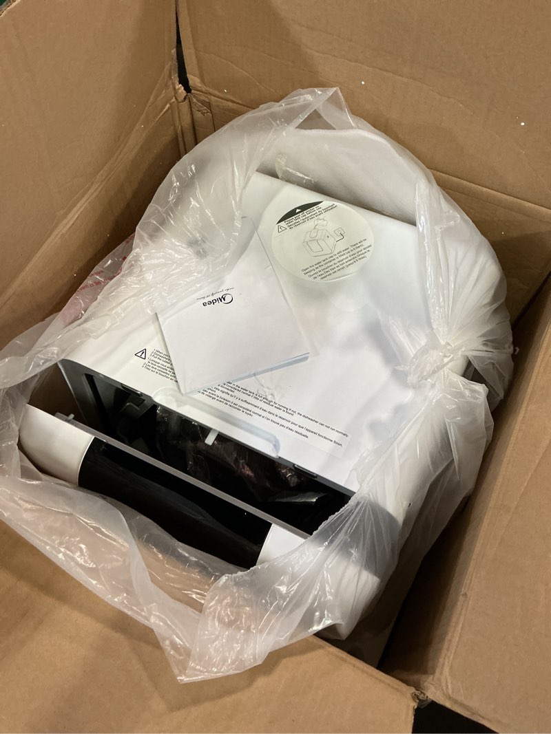 Condition photo showing Good Condition for midea mdc17p2dww countertop dishwasher portable with 6l(1.59g) built-in water tank, 5+2 programs, auto door open, dual drying system, energy-saving and odor removal, for apartments, dorms& rvs, white