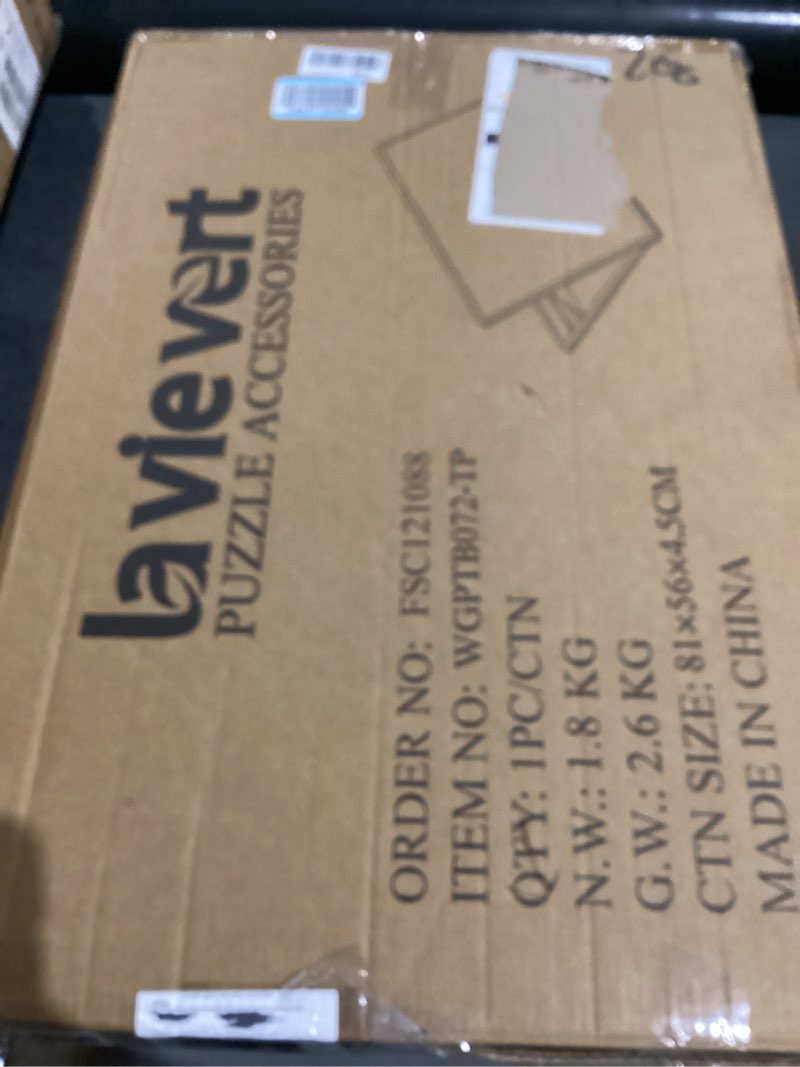 Condition photo showing Good Condition for Lavievert 1000 Piece Tilting Puzzle Board with 6 Colored Sorting Trays & Cover, Lightweight Felt Puz