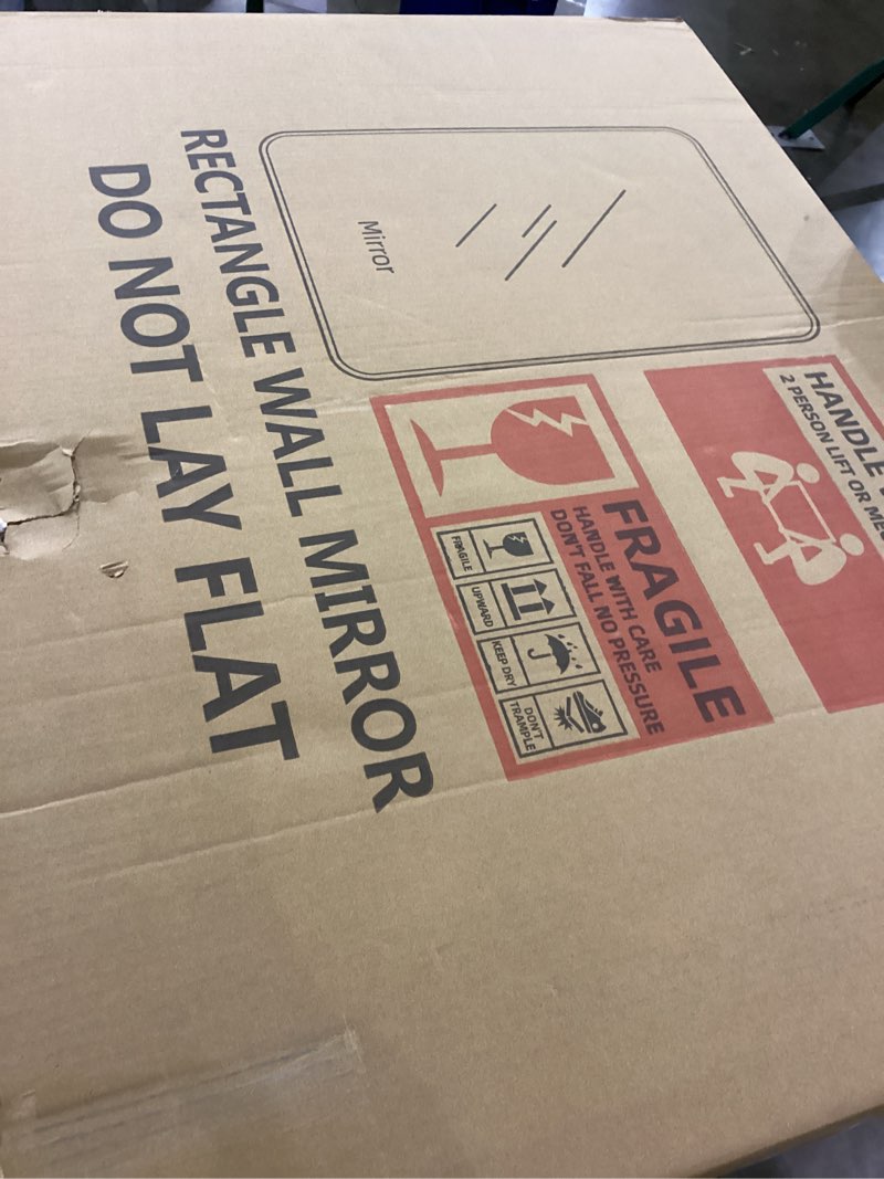 VocalStar 2-Pack Black Bathroom Mirrors 22 x 30 Inch, Metal Framed Rounded Rectangle Bathroom Wall V