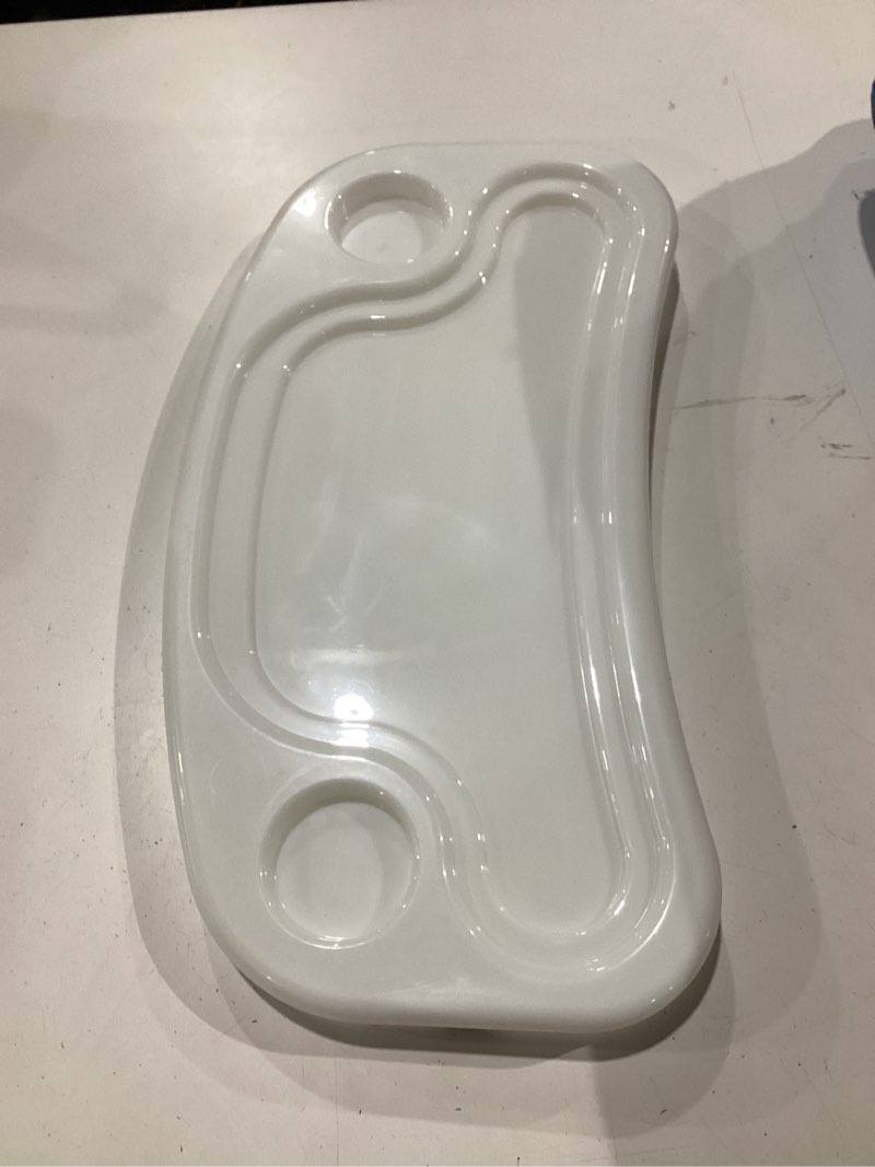 Condition photo showing Good Condition for universal baby high chair tray 19.29x9.84x1.37in white plastic feeding tray replacement for toddlers easy to install with smooth surface for mealtime