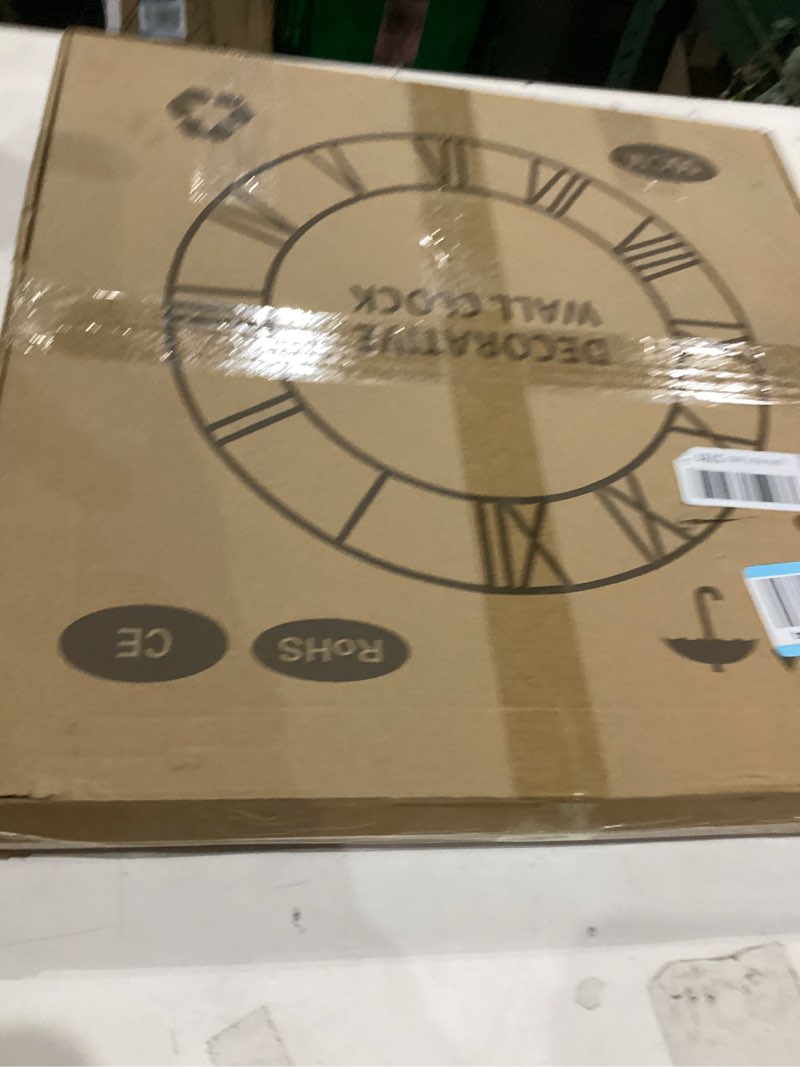 Condition photo showing New/Like New for LEIKE Large Wall Clocks with Night Light Battery Operated,Silent Non Ticking,Rustic Modern Big Wood Clock for Living Room, Bedroom,Kitchen,Farmhouse,Office,Home Decor-20 Inch(Roman Numerals) 20 Inch Black-wood-roman