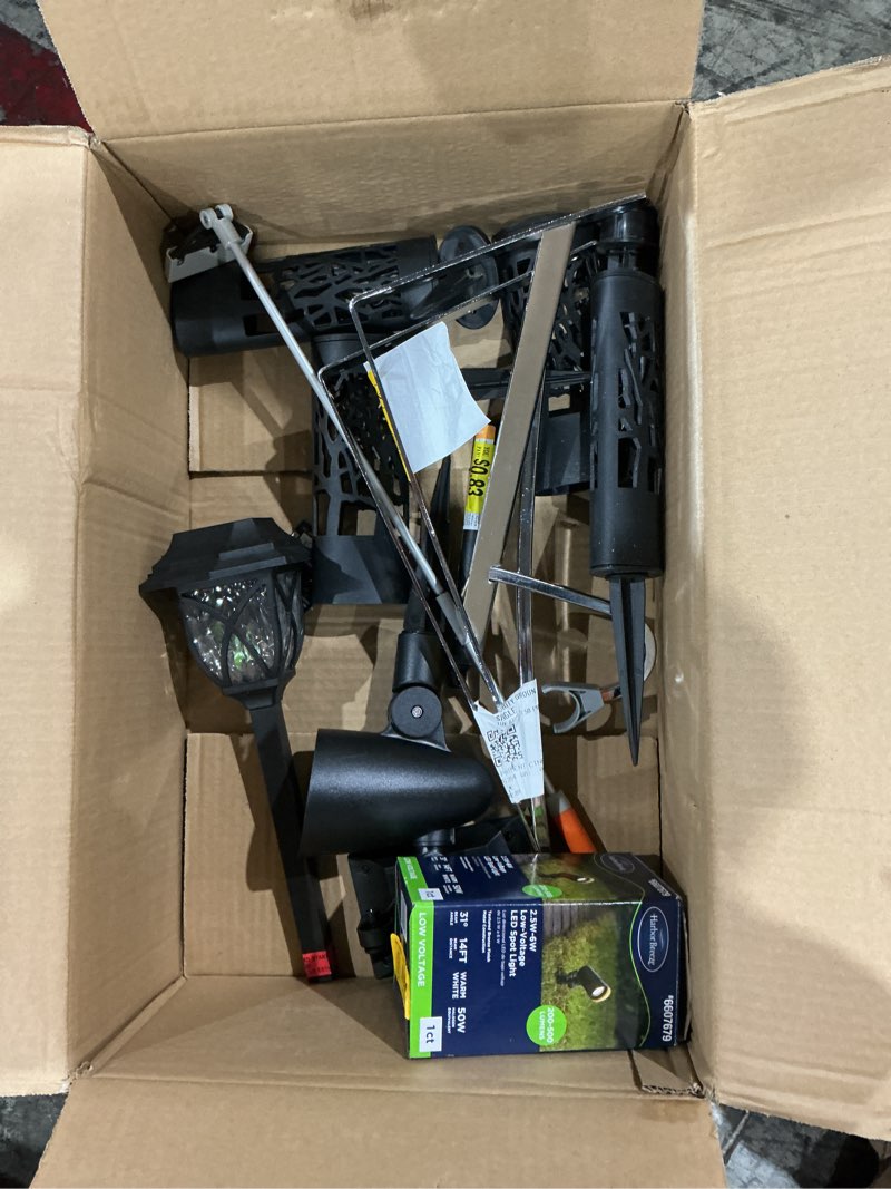 Condition photo showing As Is for assorted home improvement lot (small tools, screw, home accessories, etc.)