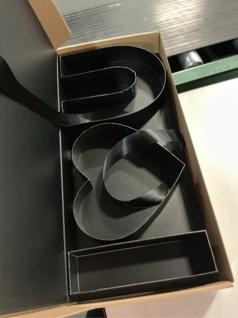 Condition photo showing Good Condition for WENPACK Empty I Love You Cardboard Letter Fillable Paper Gift Box Flower Chocolate Packaging (DarkBlack) 1 Count (Pack of 1) DarkBlack