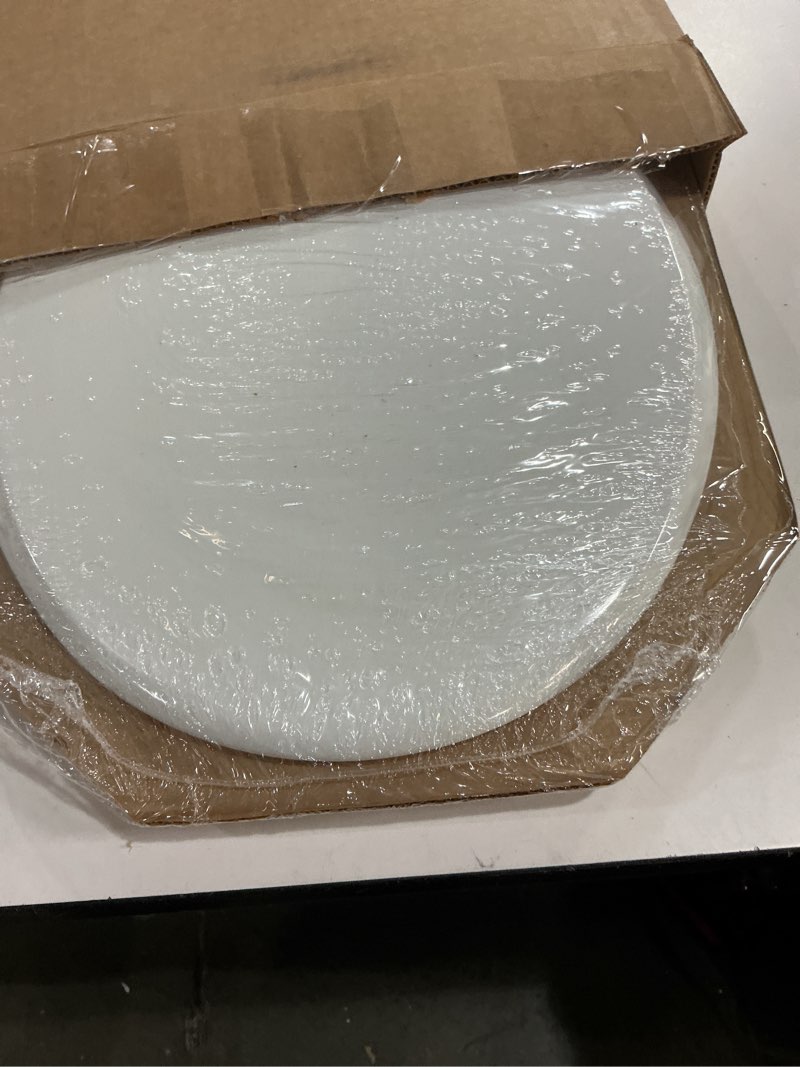 Condition photo showing New/Like New for Mayfair Cassel Slow Close Toilet Seat, Easy Clean, Non Slip Premium Wood Seat, Easy Install, Made in USA, Round, White Round 1 - Toilet Seat