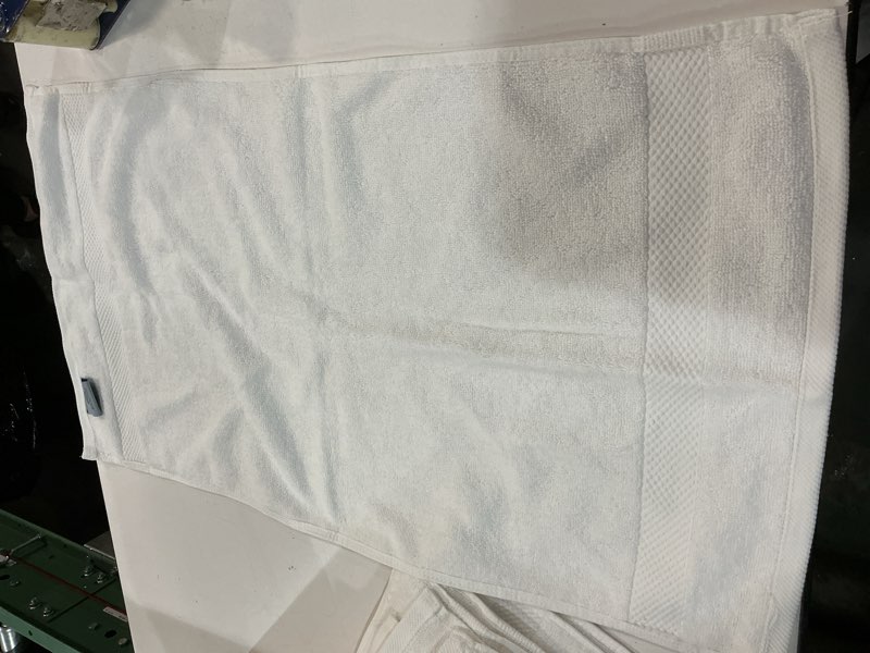 Condition photo showing As Is for luxury white hand towels - soft 100% turkish cotton | highly absorbent hotel spa bathroom towel collection | 16x30 inch | set of 4 01: white