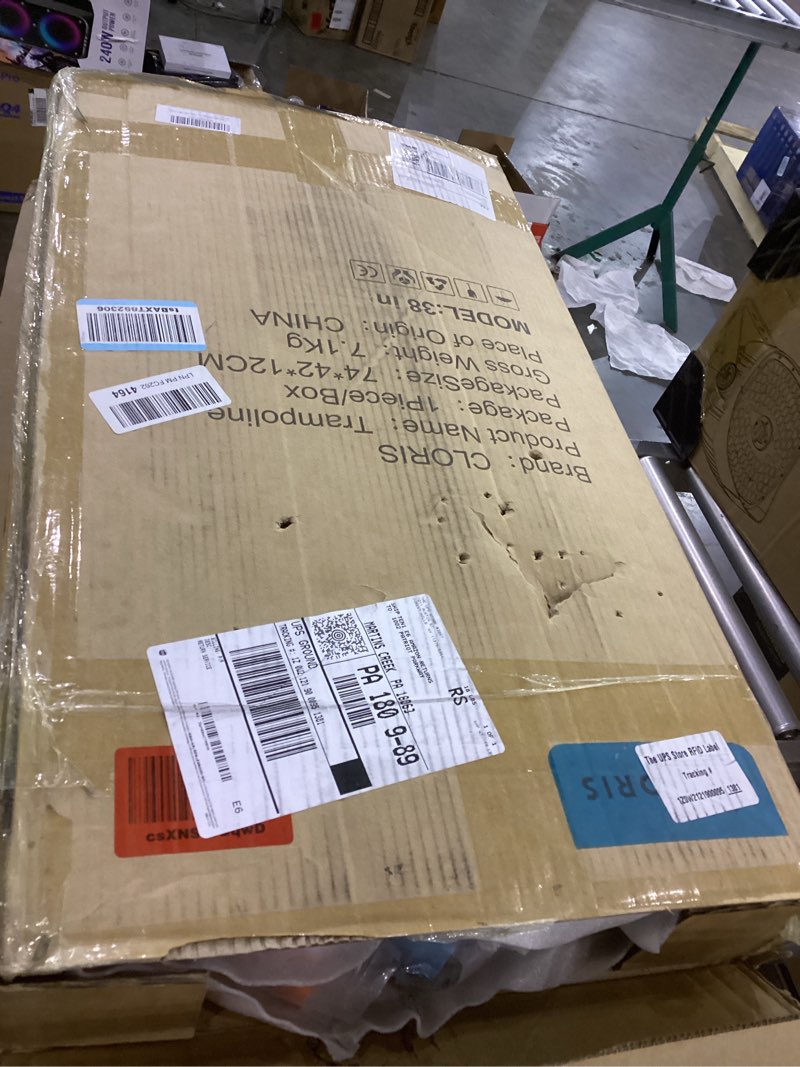 Condition photo showing As Is for Hanging Toy Storage over Door, Block Stuffed Animal Organizer Idea with 4 Removable Case Bag, Bi-Fold Closet Holder with Mesh Pocket for Kid Boy Girl Grey