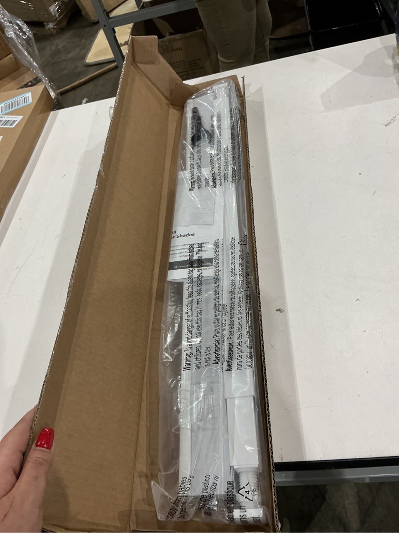 Condition photo showing Good Condition for lazblinds cordless cellular shades, no tools no drill blackout honeycomb shades pleated blinds for windows, 26 1/2" w x 64" h, silver white blackout-silver white 26 1/2'' w x 64'' h
