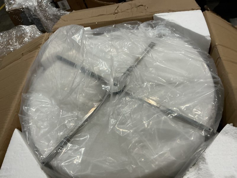 Condition photo showing Good Condition for modern drum chandeliers for dining room,19.7" water ripple glass chandelier over table brushed nickel crystal pendant light fixtures for hight ceiling living room entryway bedroom kitchen,e26 brushed nickel 19.7"-?4 lights?e26