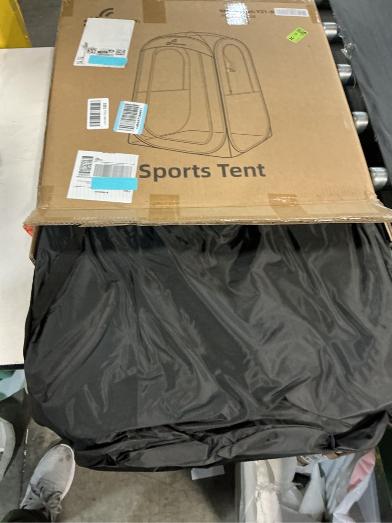Condition photo showing Good Condition for Sportneer XL Pop Up Sports Tent, 46" L x 46" W x 63.5" H Clear TPU Outdoor Shelter for 1 Adult & 1 Child, All-Weather Warm Bubble Pod with Instant Setup, Wind & Rain Protection for Spectators black XL: 46" x 46" x 63.5"