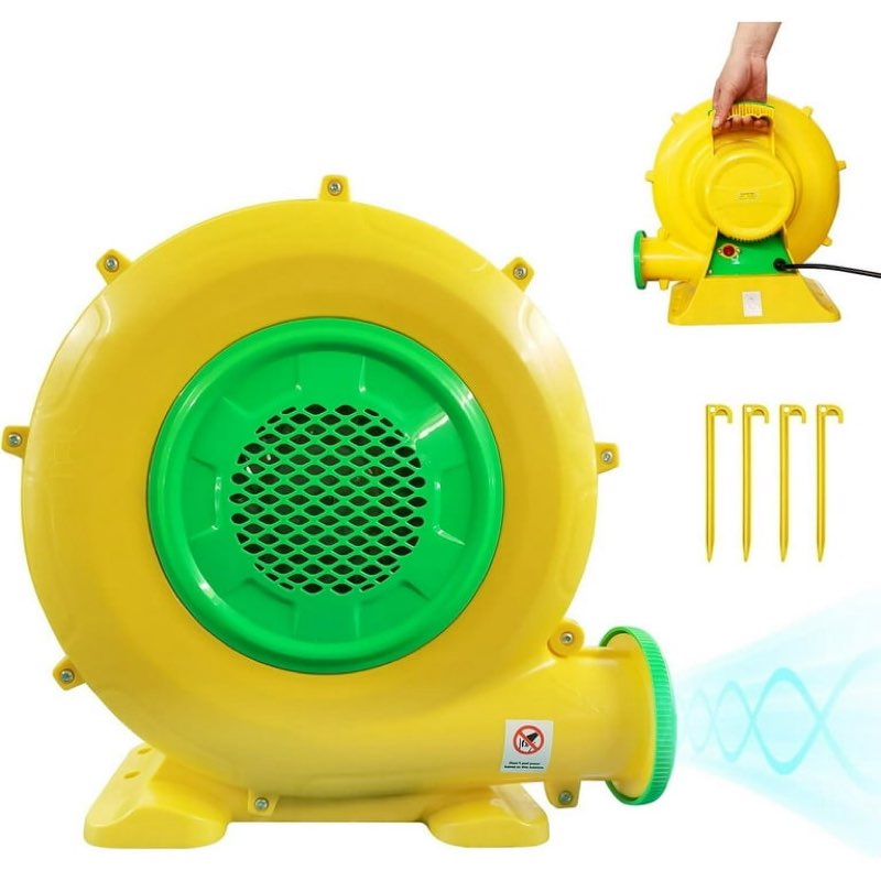 XHYHWYD Bounce House Blower, 480W 0.64HP at 393 CFM, 4.2 Amps, 120V, Portable Inflatable Bubble House Blower