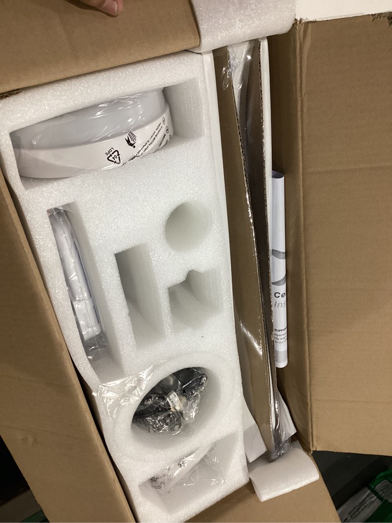 Condition photo showing New/Like New for 52 inch low profile ceiling fan with light and remote, dimmable, quiet 6 speeds dc motor wood flush mount ceiling fan, hugger ceiling fans with lights, indoor outdoor white ceiling fan