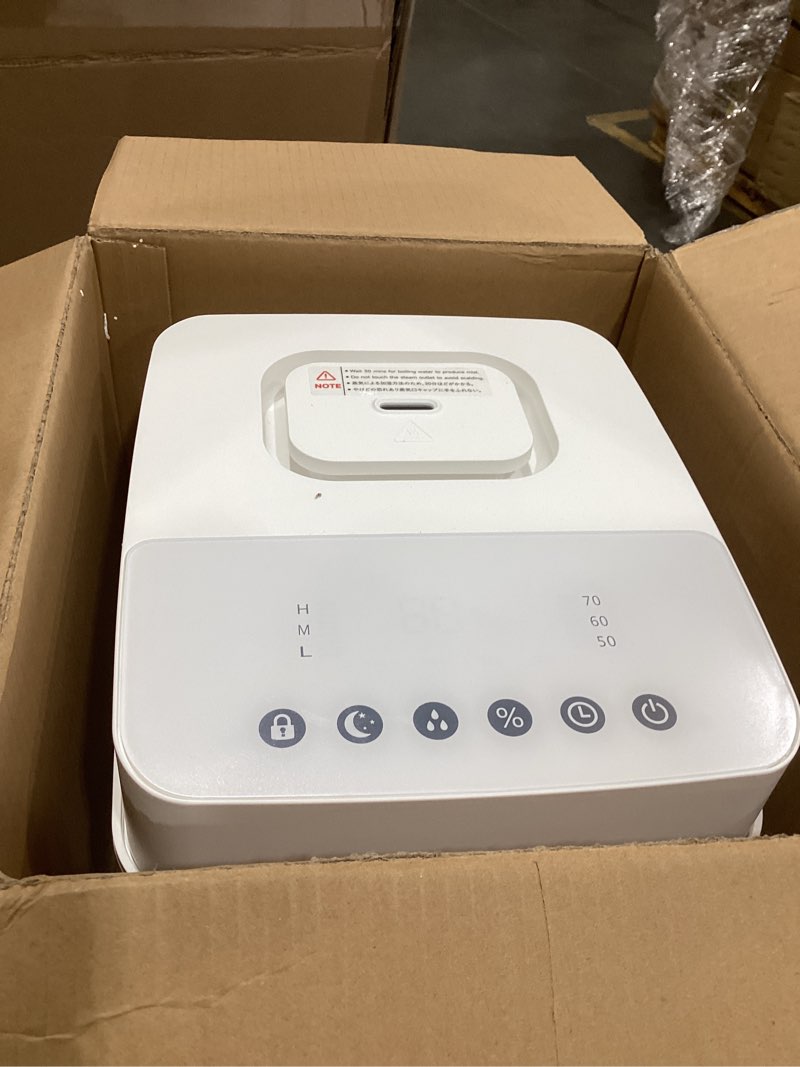Condition photo showing Good Condition for mifasol stainless steel humidifier, 3.3l warm mist humidifiers for bedroom, easy clean steam humidifiers for home, dishwasher safe humidifier large room, white