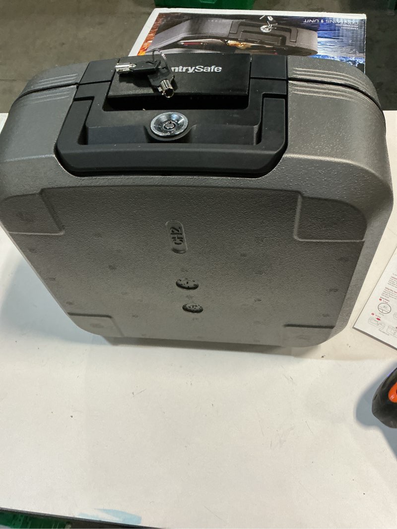 Condition photo showing Good Condition for 0.28 cu. ft. fireproof & waterproof safe box