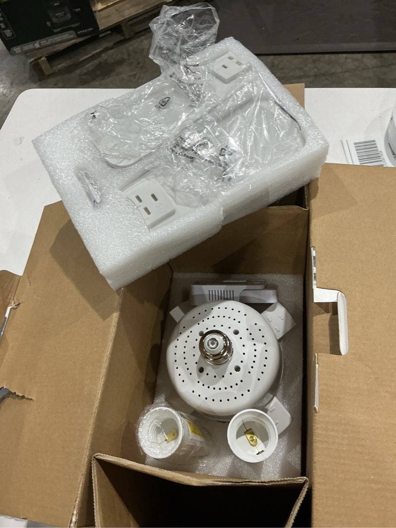 Condition photo showing Good Condition for bell & howell 6 in. matte white led indoor socket fanlight