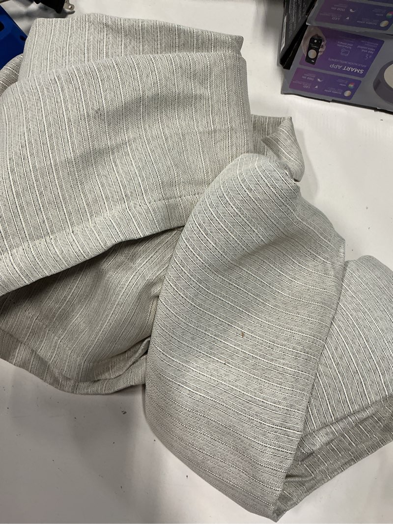 Condition photo showing Good Condition for h.versailtex linen 100% blackout curtains for bedroom light blocking curtains, textured curtains for living room 84 inch grommet, white liner energy efficient grs certified (2 panels, natural)