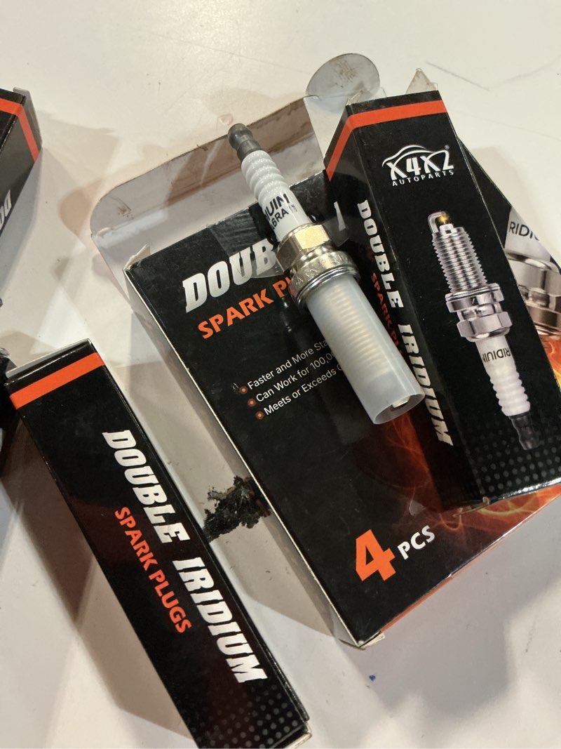 Condition photo showing Good Condition for double iridium spark plug compatible with audi a3 a4 a5 a6 q3 q5 r8 rs5 tt volkswagen cc jetta golf passat tiguan chevy cruze sonic trax volt 1675 pfr7s8eg (pack of 4) double iridium: ngk 1675