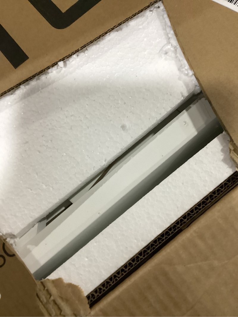 Condition photo showing As Is for ChooChoo Computer Desk Study for Home Office, Modern Simple 40 Inches White Desk with Drawers, Makeup Vanity Console Table