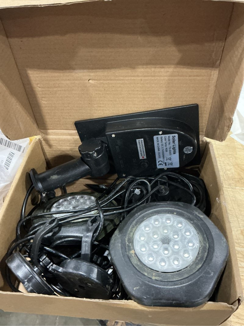Condition photo showing As Is for ts-s5403 solar disc underwater light rgb swimming pool spotlight