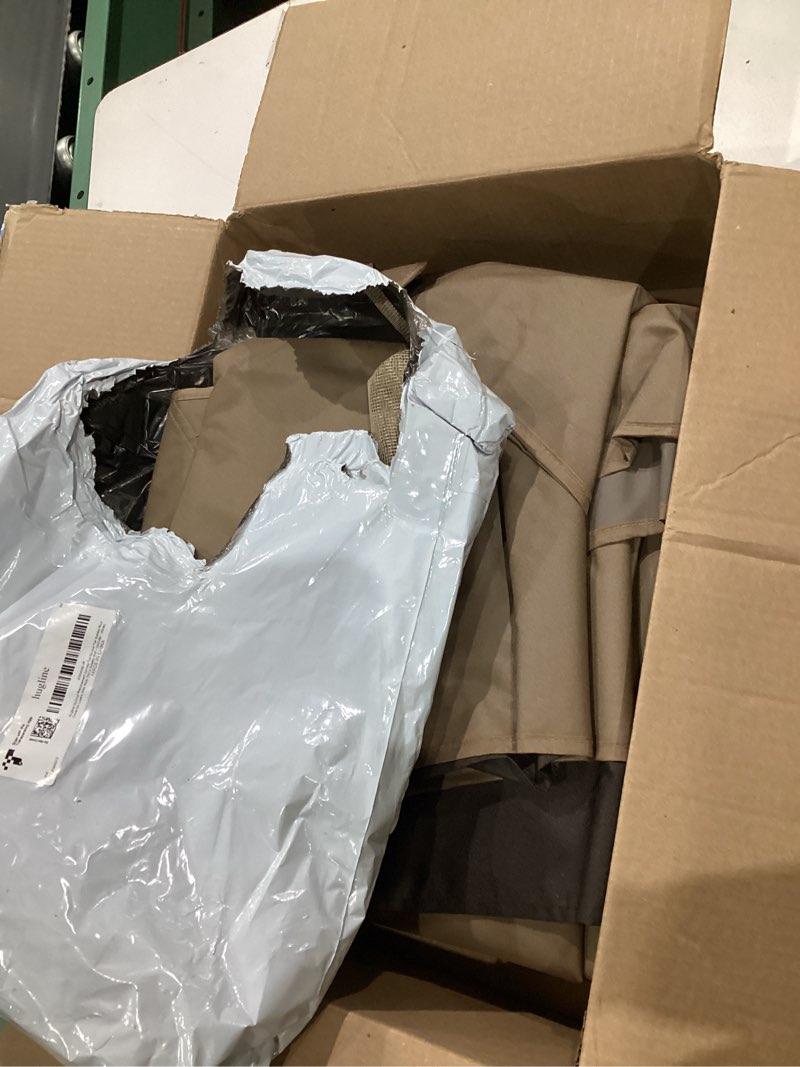 Condition photo showing Good Condition for hugline outdoor replacement canopy top double tier gazebo roof cover for lowe's allen roth 10x12 gazebo #gf-12s004b-1 (khaki)