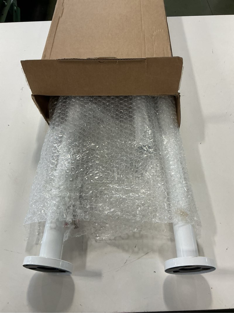 Condition photo showing As Is for White Toilet Support Rail 31.3X 31.5 Inch, Munzong Anti-Slip Floor to Wall Handicap Grab Bar for Bathroom, Stainless Steel Knurled Safety handrails with Leg for Elderly Disabled Pregnant-1.25’Tube 32 Inch White 1