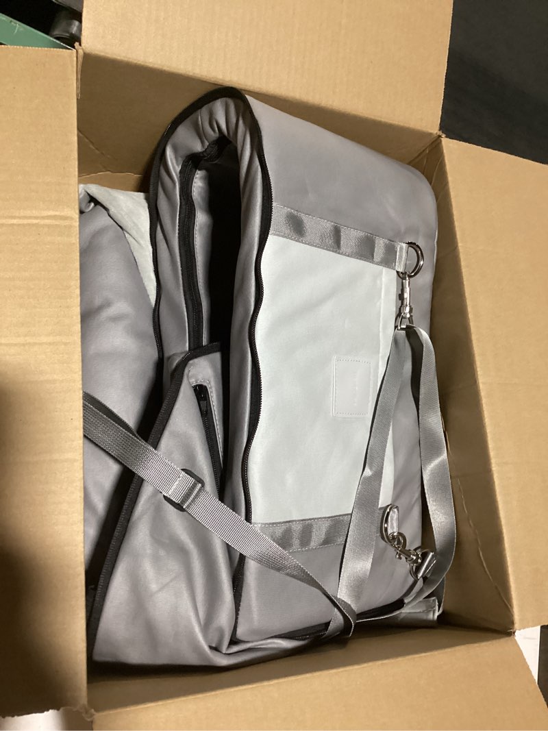 Condition photo showing Good Condition for Tranquitas Center Console Dog Car Seat, Dog Car Seats for Small Dogs and Cats with Safety Belt and High Density Sturdy Foam Up to 15Lbs, Leather Grey