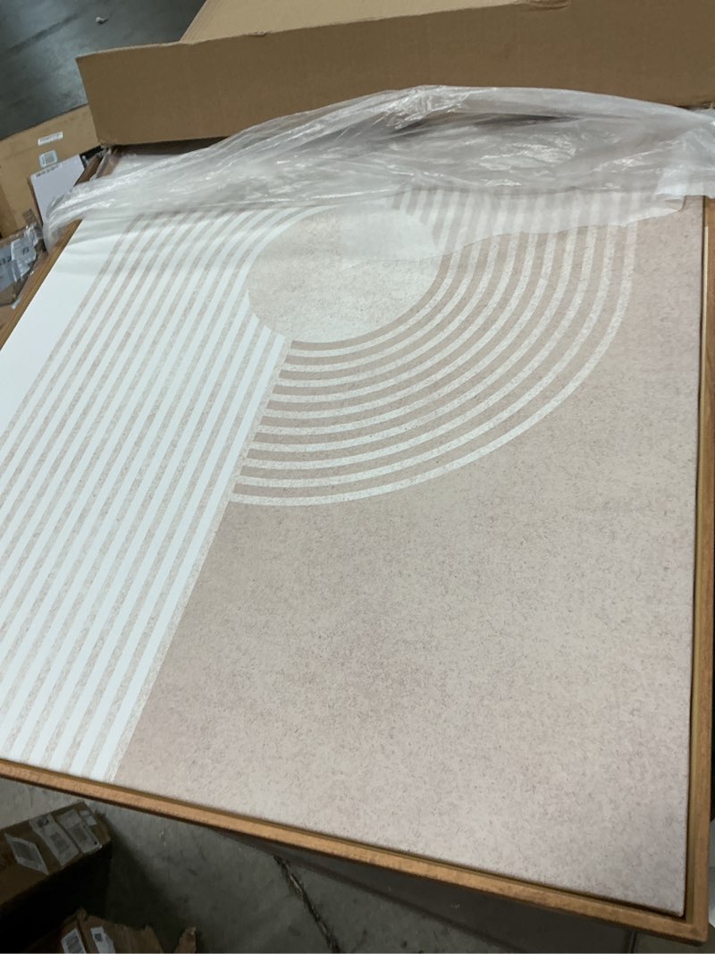 Condition photo showing Good Condition for bincue neutral abstract wall art beige large wall decor boho mid century modern artwork art print for living room bedroom office 24"x36" set of 3 gift 24"l x 36"w beige neutral