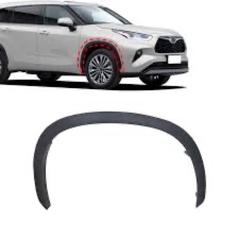 SecosAutoparts Fender Trim Molding, Front Passenger Side, Fit for Toyota Highlander 2020-2022 2.5L/3
