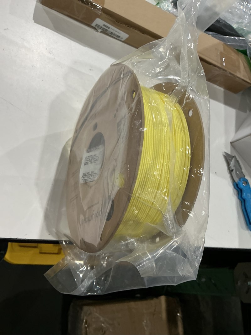 Condition photo showing New/Like New for polymaker pla pro 3d printing filament light yellow 1.75mm 1kg, high-impact tough pla, fast printing up to 300mm/s, high speed new formula, easy to print on most fdm printers, no enclosure required 120 - 1.75mm light yellow (hex code: #eee96f) new formula