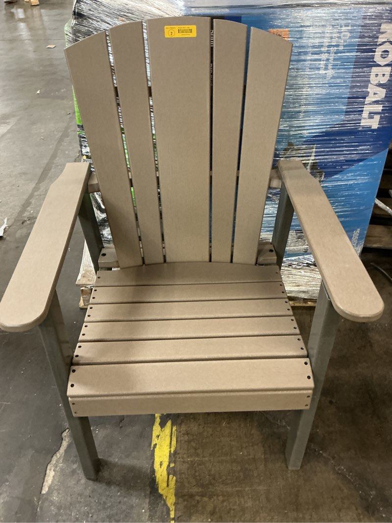 Condition photo showing Good Condition for  allen + roth langston brown and grey hdpe frame stationary dining chair 