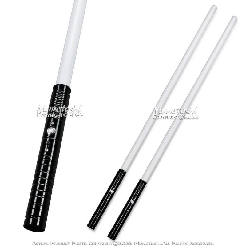 munetoshi 2 pcs 37.5” lightsaber laser sword sound effect 7 colors change connect light