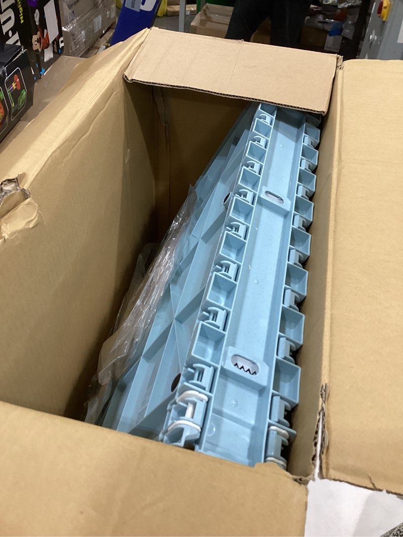 Condition photo showing Good Condition for IRIS USA Pee Pad Holder - for Large Sized Dog and Puppy Pee Pads, Secured Latches, Non-Skid Feet, High Polish Finish for Easy Cleaning, Leak Protection, Fits 28"x34" Pad or Larger, Square, Blue 28" x 34" Blue