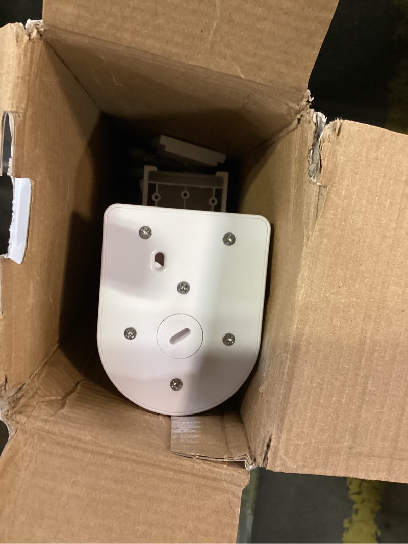 Condition photo showing As Is for 28" Tall Retractable Dog Gate, 80" Wide Reinforced Retractable Baby Gates with Support Rods, Walk Through Baby Gate Easy Step-Over Short Pet Gate Small Dog Gate, Puppy Gates for Doorways/Stairs, White White (28" Tall x 80" Wide)