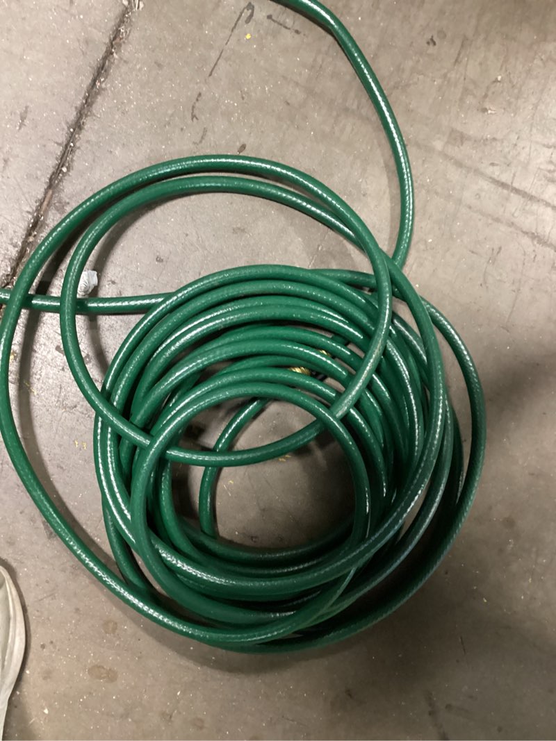 Condition photo showing As Is for 50ft light duty green hose