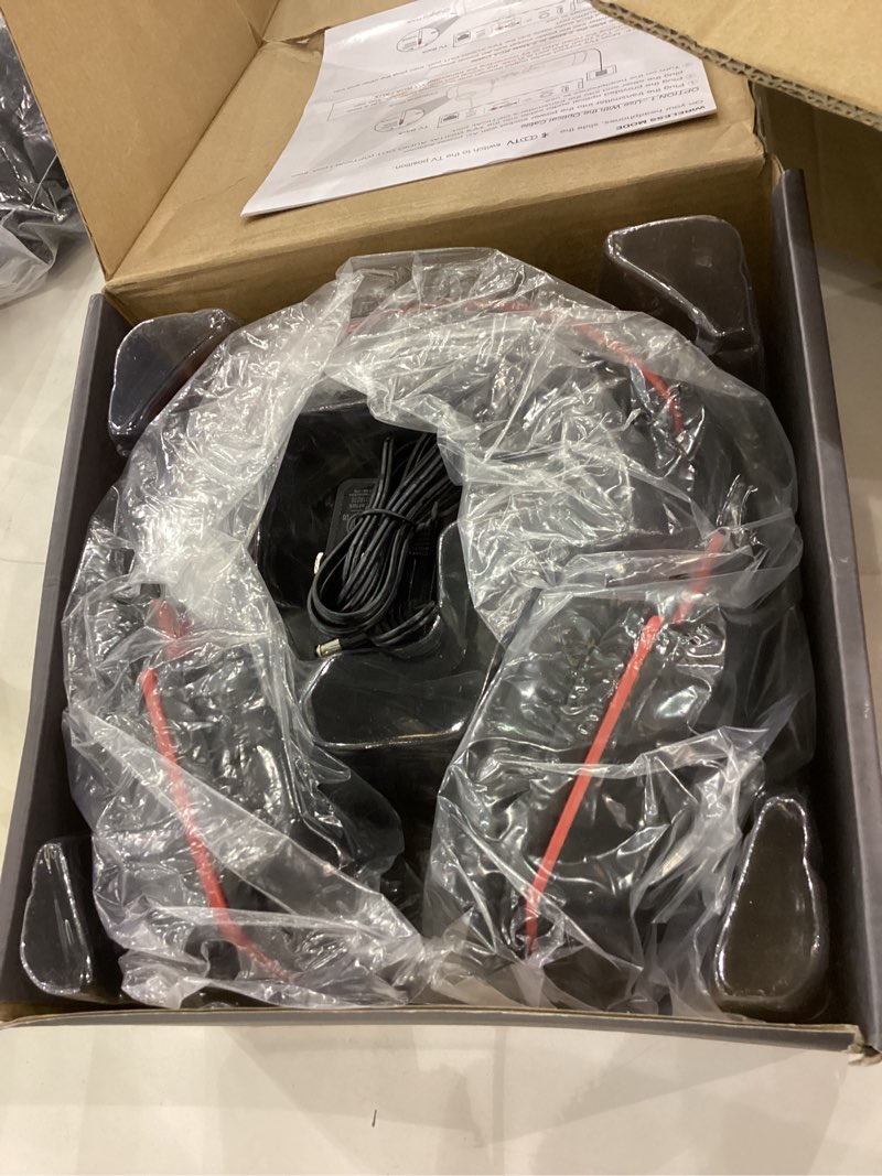 wallarge wireless headphones for tv watching with rf transmitter charging dock, plug and play, 100 f