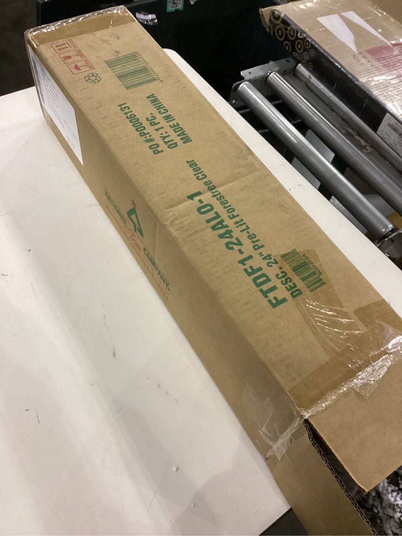 Condition photo showing Good Condition for National Tree Company Pre-Lit Artificial Christmas Tree, Snowy Downswept, Green, White Lights, Includes Stand, 2 Feet 2ft Tree