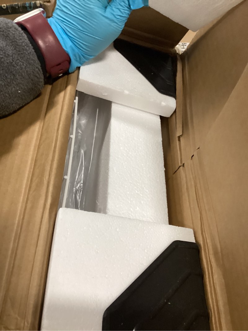 Condition photo showing New/Like New for Dresser with Hanging Rack, 8-Drawer Dresser for Bedroom with Charging Station & LED Lights, Kids Dressers with Shoe Rack, Chest of Drawers with Wooden Top for Bedroom, Kids Room, White, 11.8"D 11.8"D x 42"W x 42.7"H (8 Drawers) White