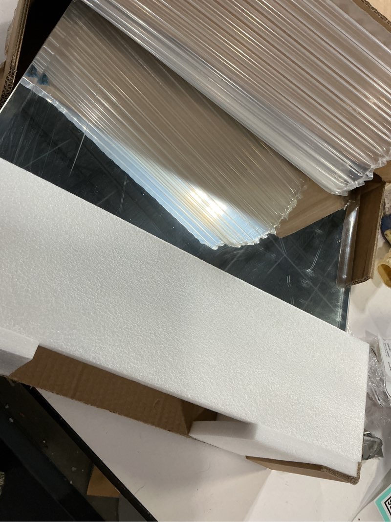 Condition photo showing Good Condition for fundin white medicine cabinet with 16 x 20 beveled mirror & adjustable staggered shelves, recessed or surface mount bathroom medicine cabinet 16 x 20 white