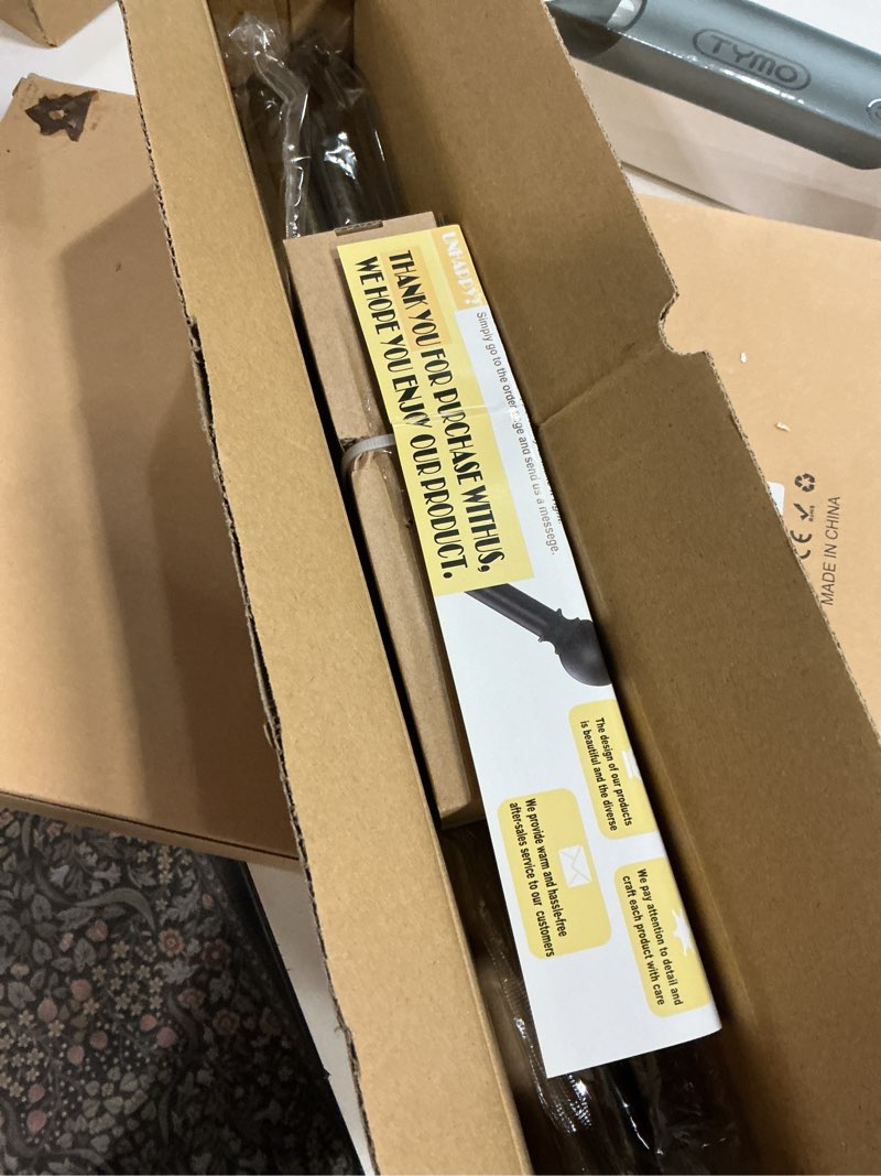 Condition photo showing New/Like New for bronze curtain rods 28 to 48 inches(2.3-4 feet),5/8 inch splicing drapery rods,small curtain rods set,size: 18''-45'',bronze 18''-45''|1 pack bronze