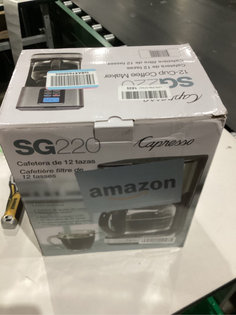 Condition photo showing As Is for Capresso 427.05 Coffee Maker, Stainless Steel