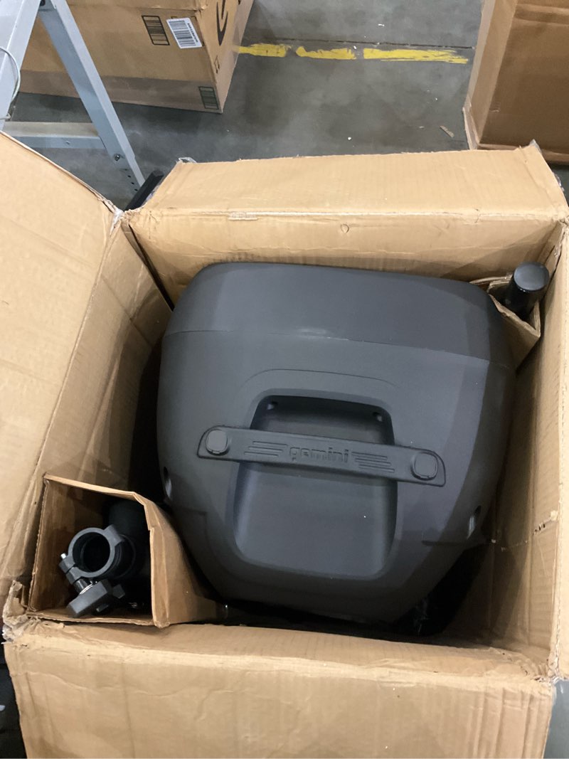 Condition photo showing New/Like New for Gemini 2000W Bluetooth PA Speaker w/Stand – 15” DJ Loudspeaker System with LED Lights, USB/SD/FM, Wireless Stereo Pairing, Mic, EQ, Remote & Pro Audio Inputs – Portable Party Sound (AS-2115BT-LT-PK) LED PA Pack