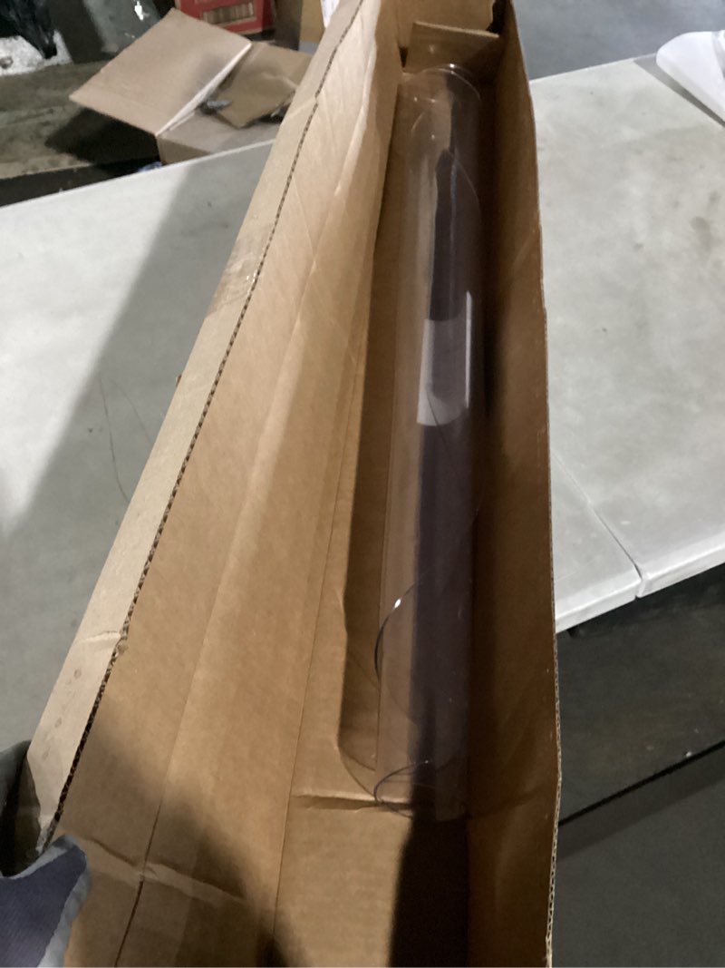 Condition photo showing Good Condition for etechmart clear round table cover protector 36'', 2.0mm thick vinyl waterproof transparent table protector, non-slip heat resistant clear plastic table cover protector for coffee table hard floor 2.0mm clear dia. 36 inches (round)
