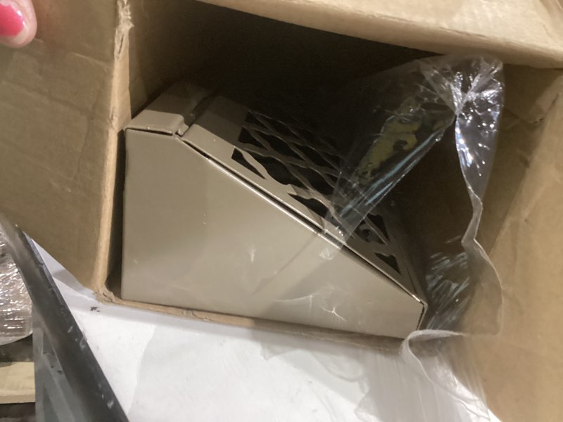 Condition photo showing As Is for Blulu 2 Pcs Baseboard Register Duct Opening Size Modern Design Vent Covers for Home Floor Wall Baseboard Air Covers Supply Floor Diffuser Including Screws (18 Inch,Brown) 18 Inch Brown 2