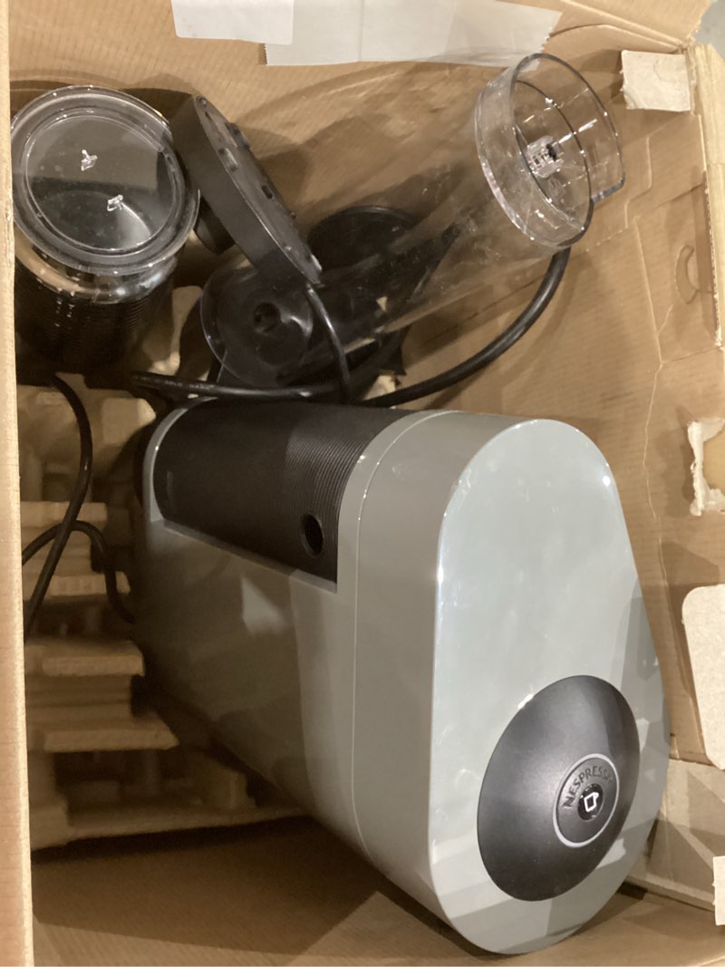 Condition photo showing Good Condition for de'longhi nespresso vertuo plus coffee and espresso maker by de'longhi, grey with aeroccino milk frother machine + frother gray