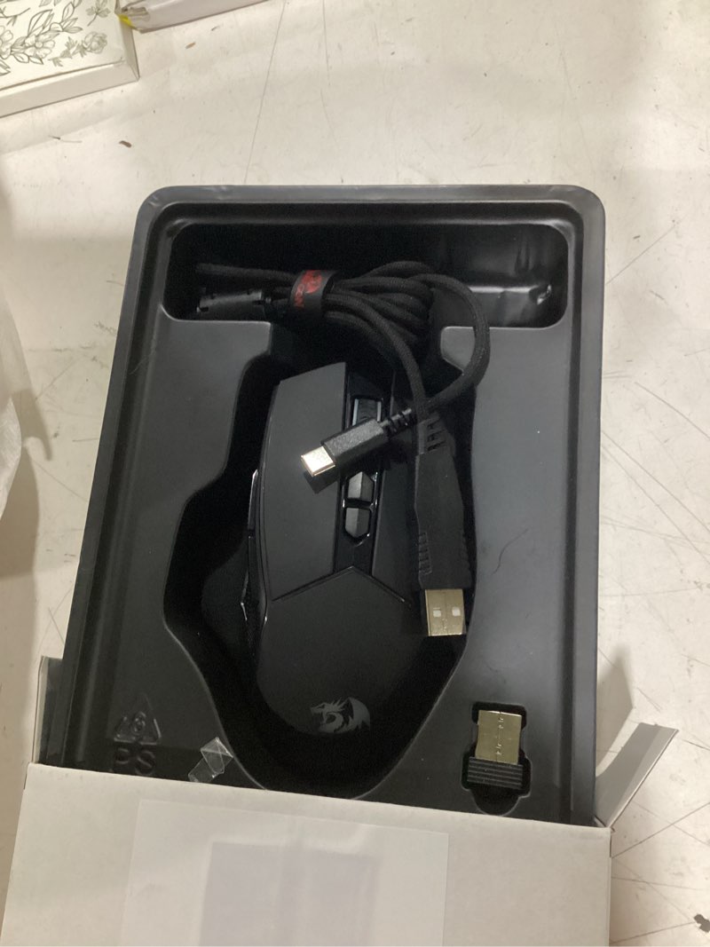 Condition photo showing New/Like New for redragon wireless gaming mouse, tri-mode 2.4g/bluetooth/usb-c, 7 programmable buttons, tactile rapid fire key, 8000 dpi rgb ergonomic mouse for pc windows gaming & work, m814
