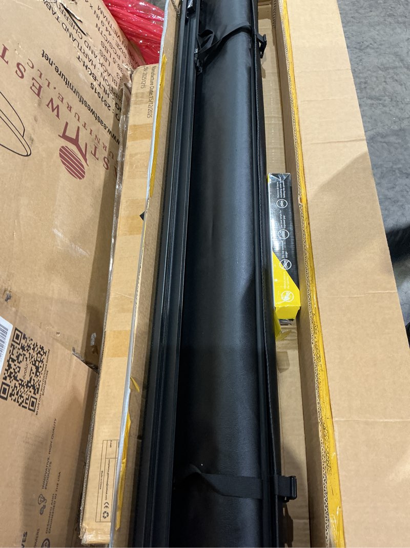 Condition photo showing As Is for mostplus roll-up soft vinyl truck bed tonneau cover compatible with 2019 2020 2021 2022 2023 ram 1500 classic/ 19-24 ram 2500 3500 no rambox on top (8 ft feed bed) fleetside 8 ft roll-up