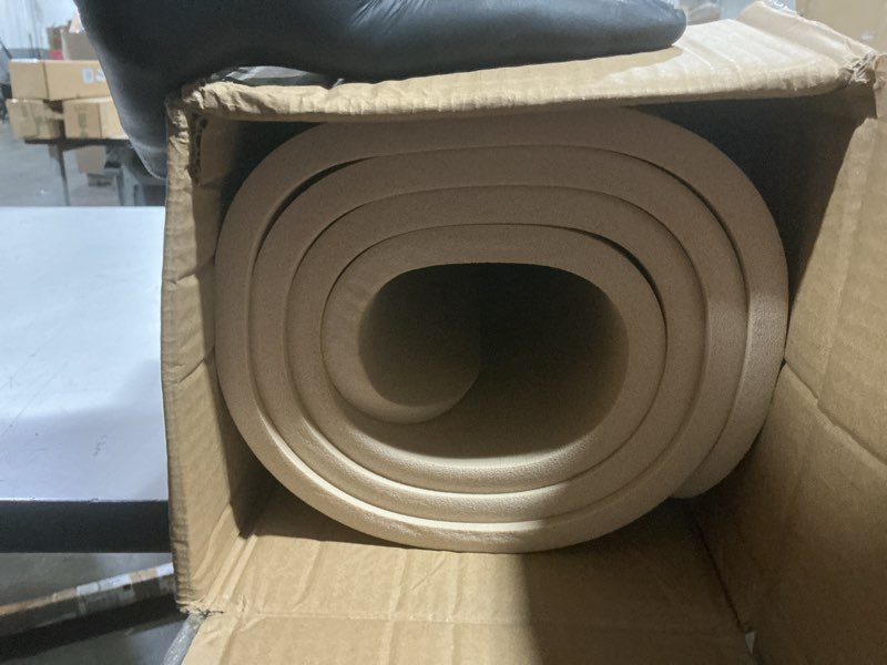 Condition photo showing Good Condition for yoga mat premium non slip thick – extra comfortable exercise mat for home workouts, pilates, stretching & gym – cushioned nbr foam, gym mat with strap, for women & men beige 74.5 x 40 x 0.6 in