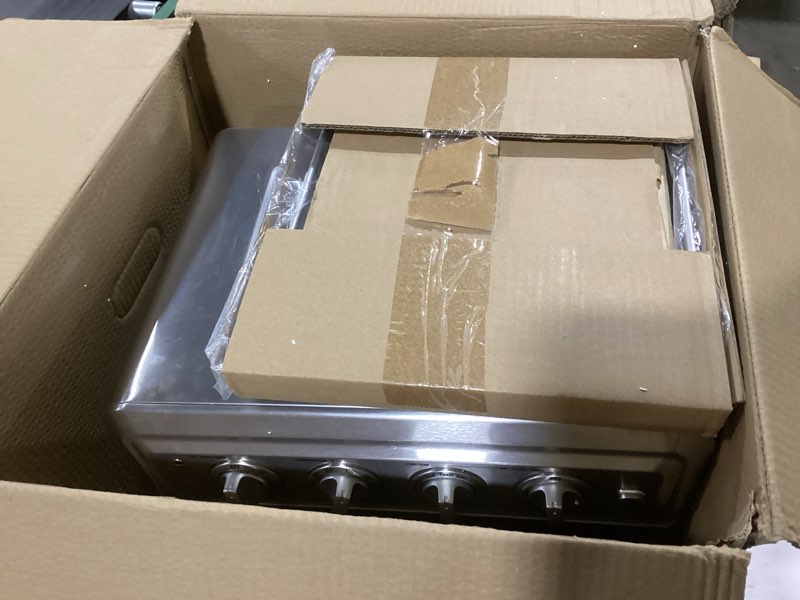 Condition photo showing Good Condition for Cuisinart Air Fryer Toaster Oven, 1800W, 8-in-1 with Air Fry, Convection, Broil & Warm, 0.6 Cubic Feet, 60-Minute Timer, TOA-70NAS, Stainless Steel Stainless Steel Convection Toaster Air Fryer Oven w/ Grill