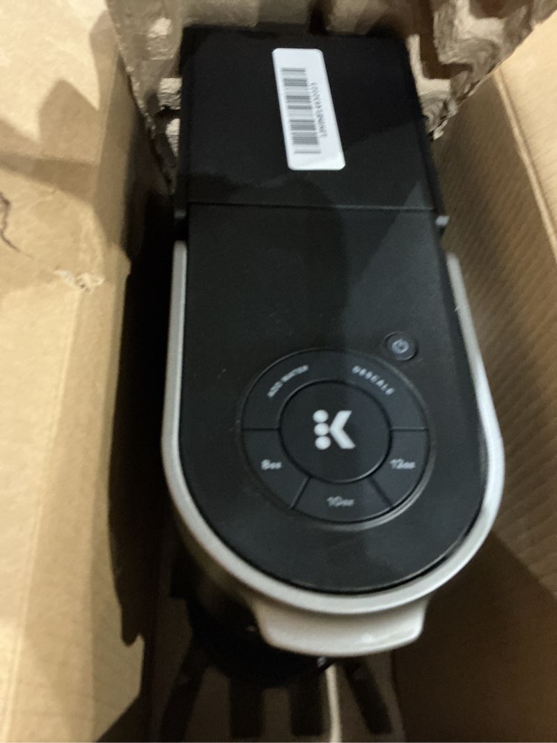 Condition photo showing As Is for keurig k-slim single serve k-cup pod coffee maker, multistream technology, 3 brew sizes, slim and sleek design, 46oz removable reservoir, black